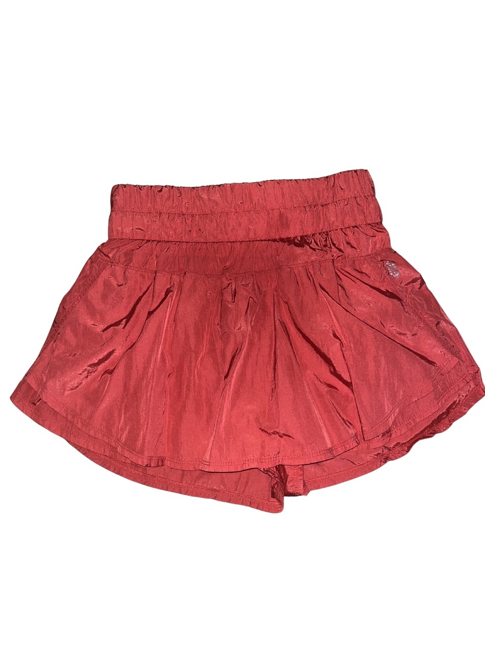 Free People Coral Red Tiered Skort